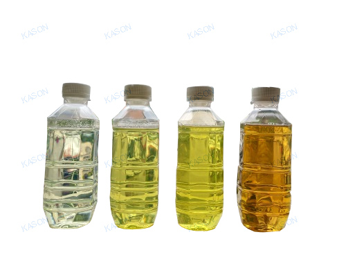 Same silica gel size ＜0.5 mm, yellow and black diesel oil color– but all to water color with the silica gel decoloring sand without acid washing or alkali washing like clay,  just filter it directly, simple and fast