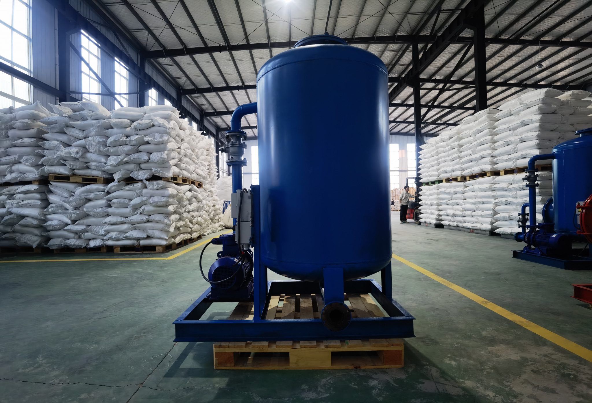 2 sets of filter tanks ready send to our customer for diesel oil color