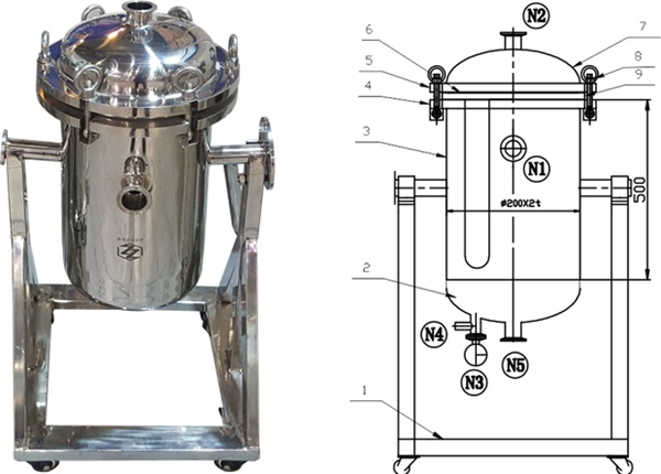 Flip Titanium Rod Filter machine for liquid-solid separation