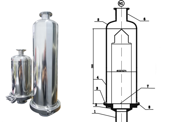 Pipe filter machine to removes the solid particles in liquid