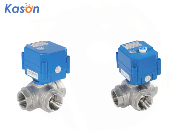 OSAWQ91415 Mini horizontal three ways eletric ball valve